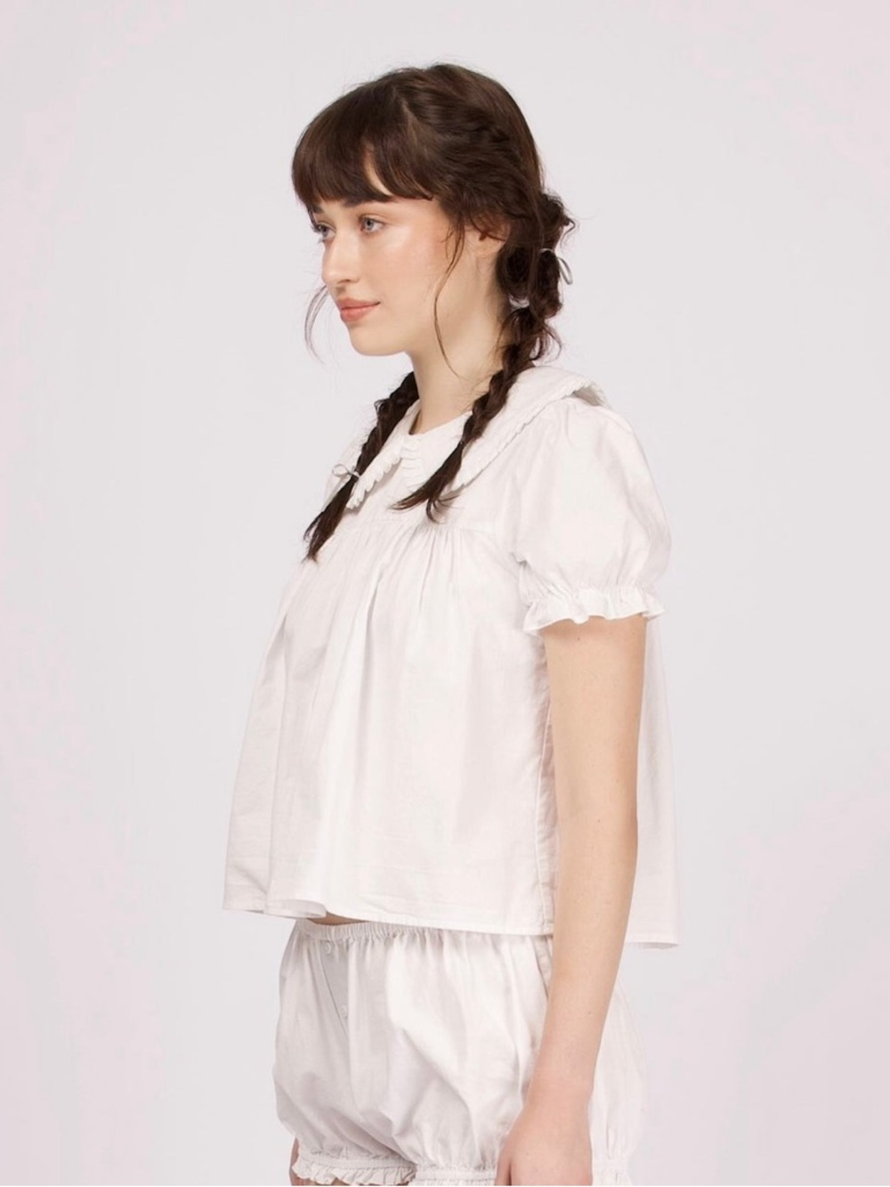 MY MUM MADE IT Babydoll Top - White Cotton - Picture 3 of 8